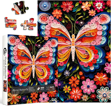 Puzzle à papillons floraux 1000 pièces